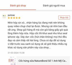 Review cốc hứng sữa Naturebond - Mom Yuri Cao