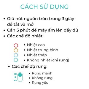 các chế độ máy massage chườm ấm kích sữa Lavie